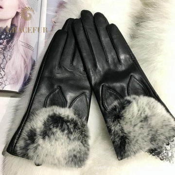Guantes de piel real superventas guantes de invierno calientes de las mujeres al por mayor